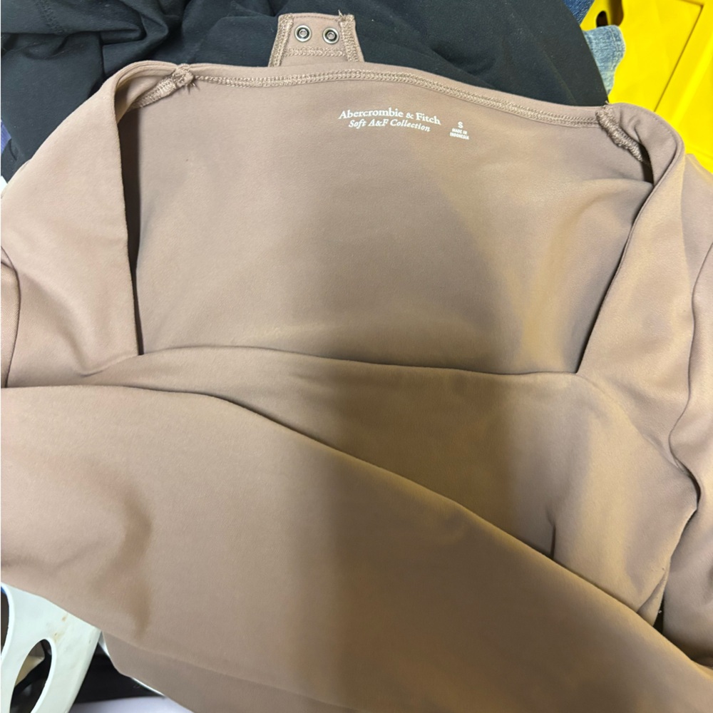 Abercrombie & Fitch Taupe Soft A&F Collection bodysuit